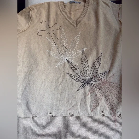 Bent + Corrupt lambswool V-Neck Sweater men’s